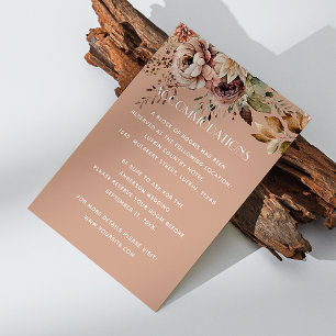 Hochzeitsunterkünfte   Peach Beige & QR Begleitkarte