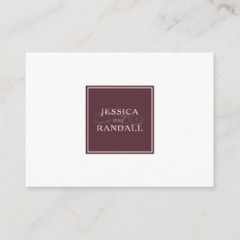 Hochzeitsunterkünfte und Details Begleitkarte