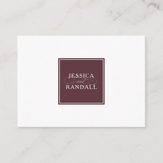 Hochzeitsunterkünfte und Details Begleitkarte (Vorderseite)