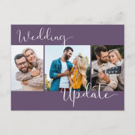 Hochzeitsupdate 3 Foto Lila Verzögerung Postkarte