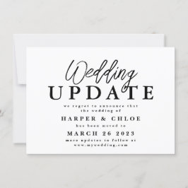 Hochzeitsupdate Ändern Sie das Datum, an dem die V Save The Date