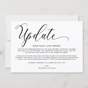 Hochzeitsupdate Kleinere Hochzeit Ankündigung