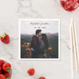 Hochzeitsveranstaltung für personalisiertes Foto Serviette