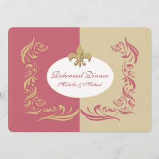 Hochzeitsveranstaltung mit Gold Sand Berry Pink Li Einladung