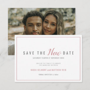 Hochzeitsveranstaltungsänderung - Neues Datum merk Save The Date