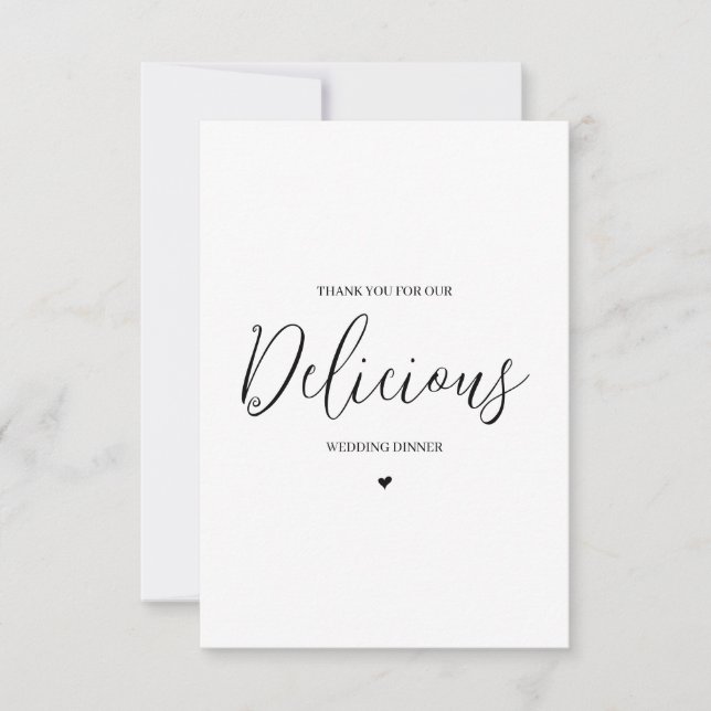 Hochzeitsverkäufer Danke Karte - Caterer (Vorderseite)