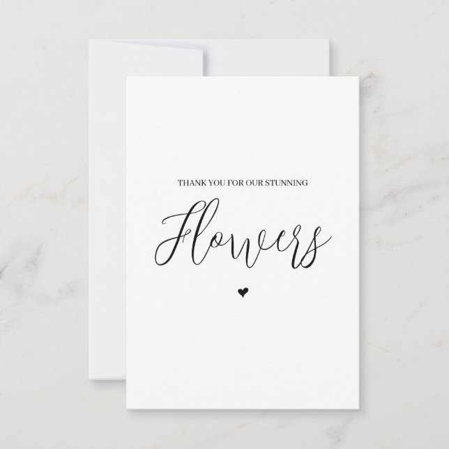 Hochzeitsverkäufer Dankeschön-Karte - Florist Dankeskarte (Vorderseite)