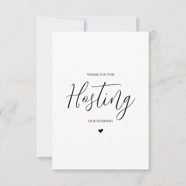 Hochzeitsverkäufer Dankeschön Karte - Ort (Vorderseite)