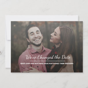Hochzeitsverschiebungs-Fotoankündigung Save The Date