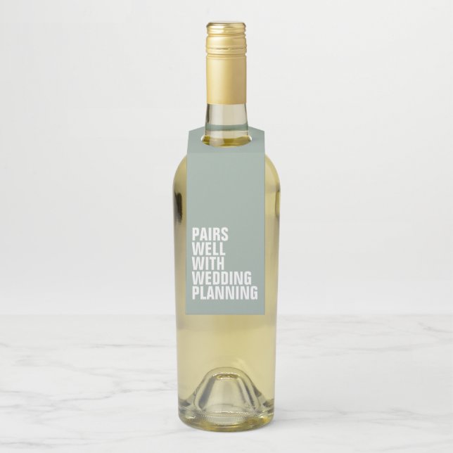 Hochzeitsvorbereitung mit lustigem Brautgeschenk Flaschenanhänger (Auf Flasche)