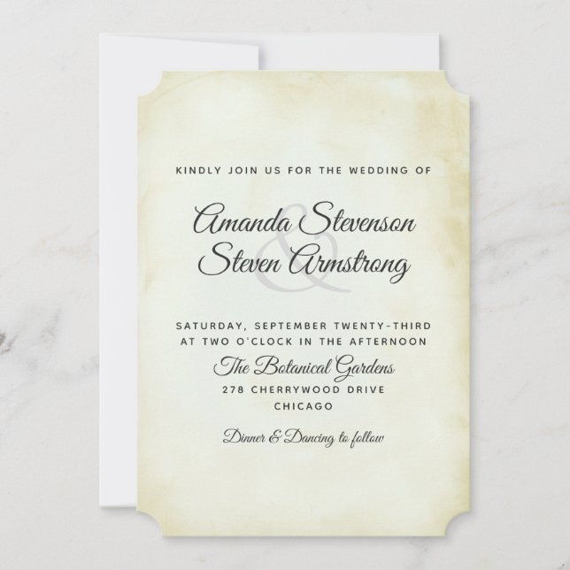 Hochzeitsvorlage 2 einladung (Vorderseite)