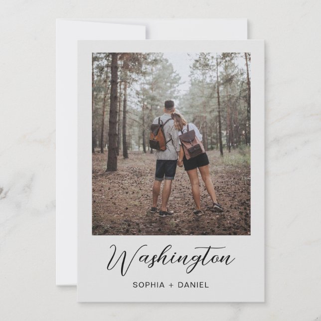 Hochzeitsvorlage für Tischnummern mit Fotos (Vorderseite)