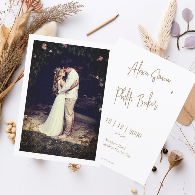 Hochzeitsvorlage mit Foto Einladung (1)