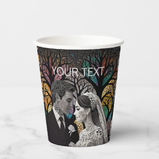 Hochzeitsvorstellungen und Geschenke Pappbecher