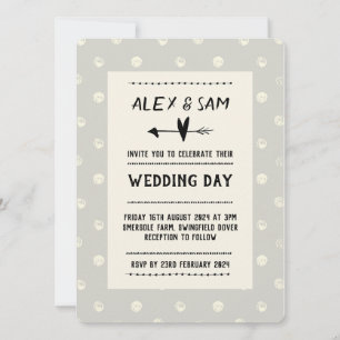 Hochzeitsvortrag Modernes Design Einladung