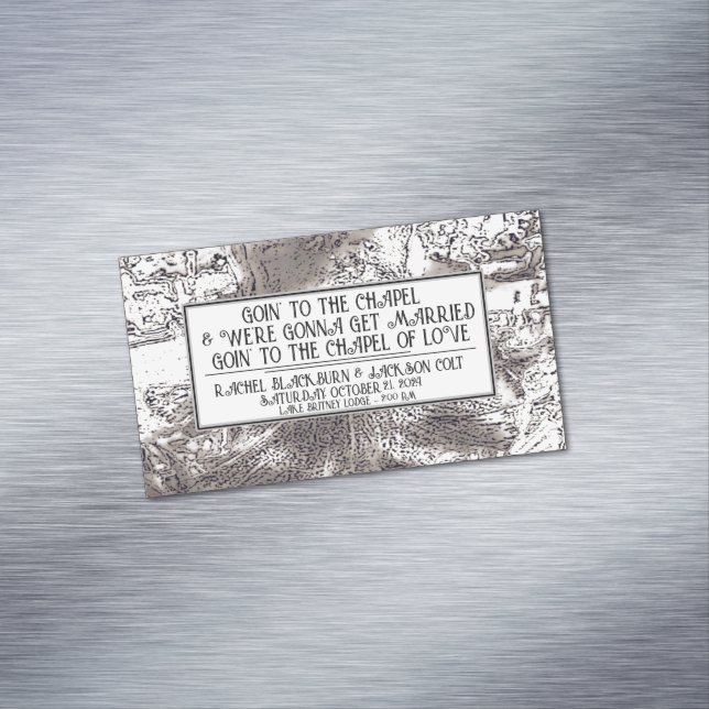 "Hochzeitsvorzeige" Business Card Magnet (Beispiel)