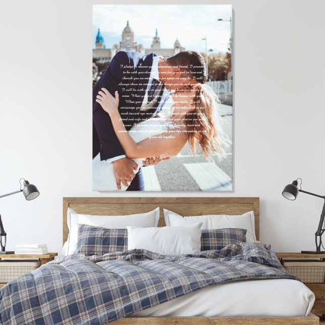 Hochzeitsvows Imitate gepackt Leinwand drucken (Insitu (Schlafzimmer))