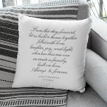 Hochzeitsvows Personalisierte Kalligraphie Neuaufl Kissen<br><div class="desc">Hochzeitsgelübde werfen Kissen in Weiß mit eleganter Kalligraphie. Personalisieren Sie es mit den Namen der Braut und des Bräutigams und dem Hochzeitstag der Neuvermählten.</div>