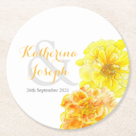 Hochzeitswasserfarbe Blume Untersetzer