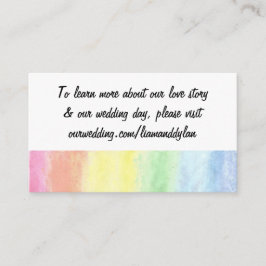 Hochzeitswebkarten "Rainbow Watercolor" Begleitkarte