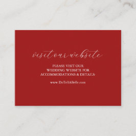 Hochzeitswebsite Beipackkarte Winter Berry Red Begleitkarte