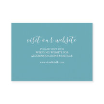 Hochzeitswebsite Einlegen Karte Türkisblaues Skrip