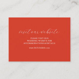 Hochzeitswebsite Einsetzen Karte Rotes Skript