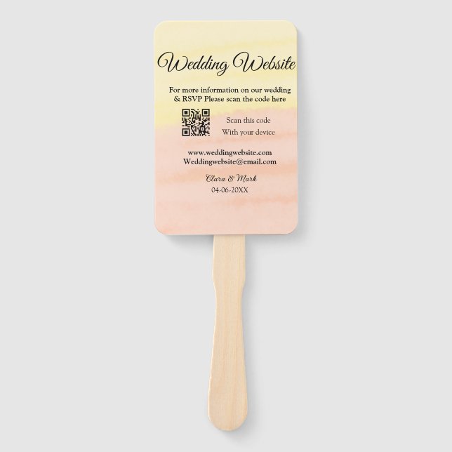 Hochzeitswebsite Hinzufügen von Q R-Code-Prüfung N Fächer (Vorderseite)