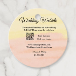 Hochzeitswebsite Hinzufügen von Q R-Code-Prüfung N Geschenkanhänger
