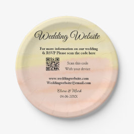 Hochzeitswebsite Hinzufügen von Q R-Code-Prüfung N Pappteller