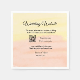 Hochzeitswebsite Hinzufügen von Q R-Code-Prüfung N Serviette