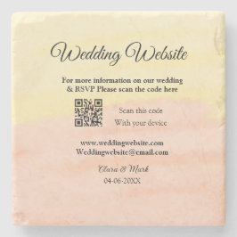Hochzeitswebsite Hinzufügen von Q R-Code-Prüfung N Steinuntersetzer