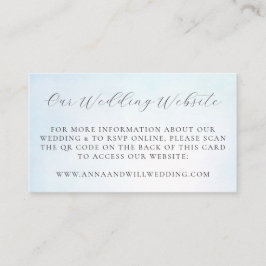 Hochzeitswebsite QR Code Ocean Sky Blue Wedding Begleitkarte