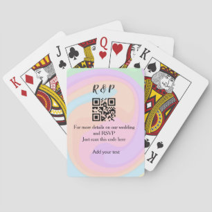 Hochzeitswebsite RSVP Q R Code Name Text hinzufüge Spielkarten