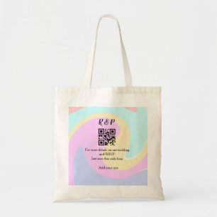 Hochzeitswebsite RSVP Q R Code Name Text hinzufüge Tragetasche