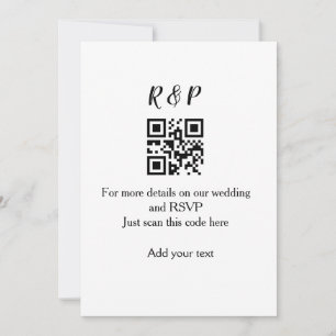 Hochzeitswebsite RSVP QR-Code Name Text hinzufügen Feiertagskarte