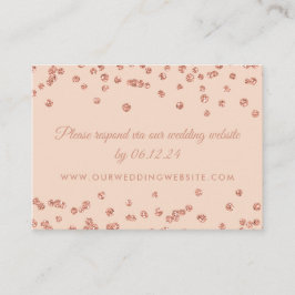 Hochzeitswebsite UAWG Rose Gold Confetti Rosa Begleitkarte