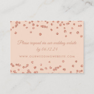 Hochzeitswebsite UAWG Rose Gold Confetti Rosa Begleitkarte