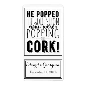 Hochzeitsweinflasche - er stellte die Frage