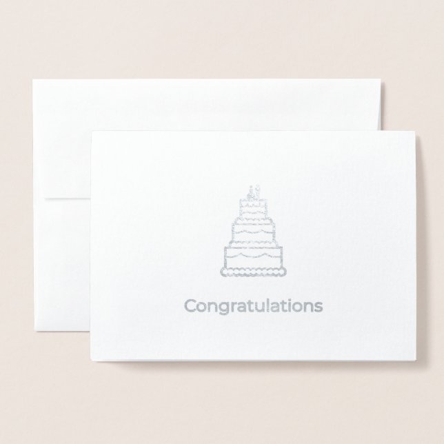 Hochzeitswischt Foil Grußkarte Folienkarte (Vorderseite mit Umschlag)