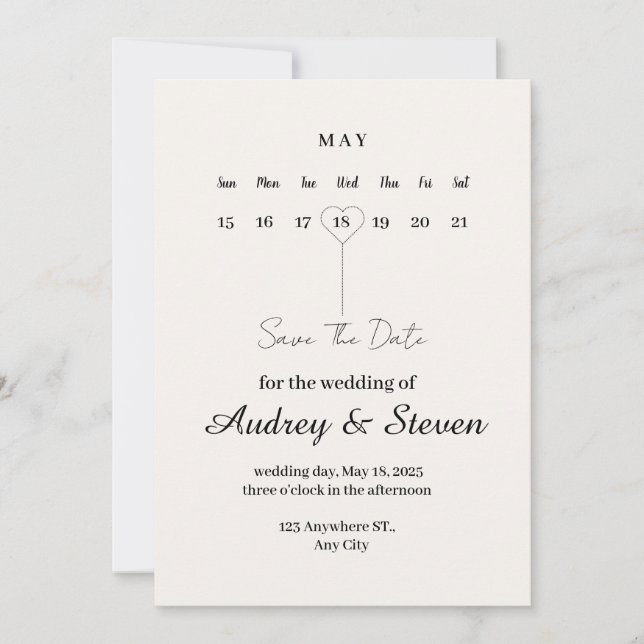 Hochzeitswoche der Liebe Einladung (Vorderseite)