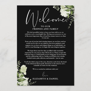 Hochzeitswochenende-Itinerary Grünzeug Floral Programm