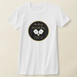 Hochzeitswochenende Pickleball Gold und Weiß T-Shirt