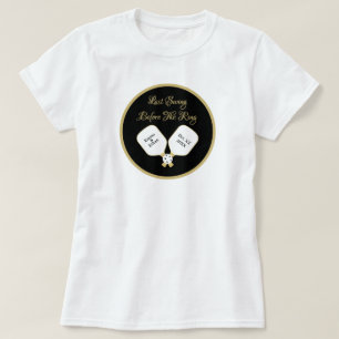 Hochzeitswochenende Pickleball Gold und Weiß T-Shirt