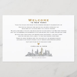 Hochzeitswochenende Willkommenskarte - für SHARON