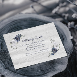 Hochzeitswünsche für blaue Wasserfarben Begleitkarte