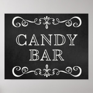 Hochzeitszeichen - Chalkboard-Zeichen für Candy Ba Poster