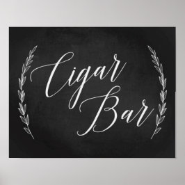 Hochzeitszeichen - Cigar Bar Wedding Chalkboard Ze Poster