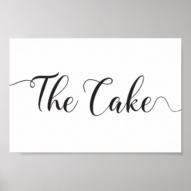 Hochzeitszeichen Das Cake Poster (Vorne)