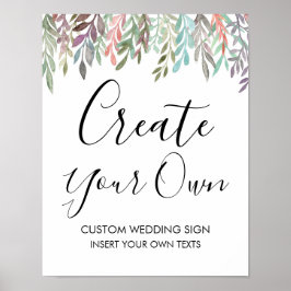 Hochzeitszeichen - Erstellen Sie Ihr eigenes Grünz Poster